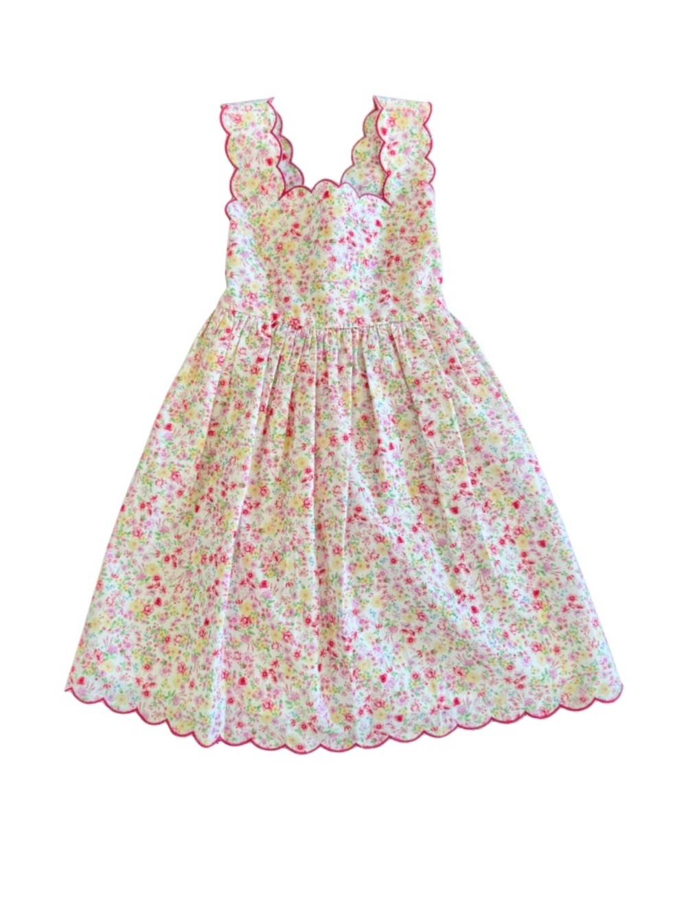 Sal & Pimenta Floral Scalloped Dress 2T 🌸✨ Summer Garden